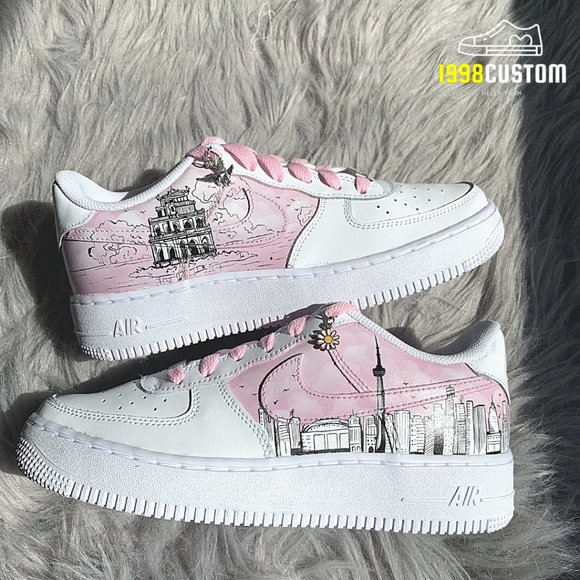 Authentic Nike Air Force 1 Customized Freeshippin - Picture 2 of 3